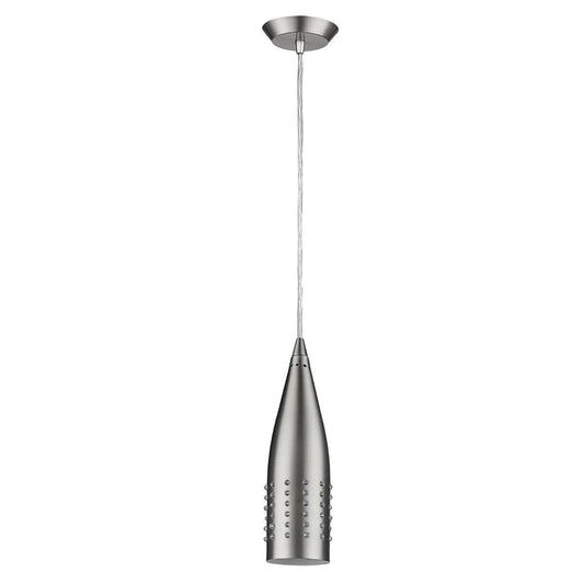 Narrow Silver Hanging Light with Glass Studs - AFS