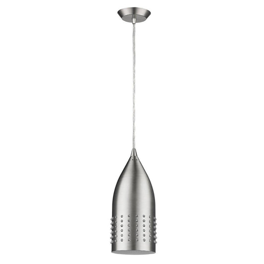 Silver Hanging Light with Glass Studs - AFS