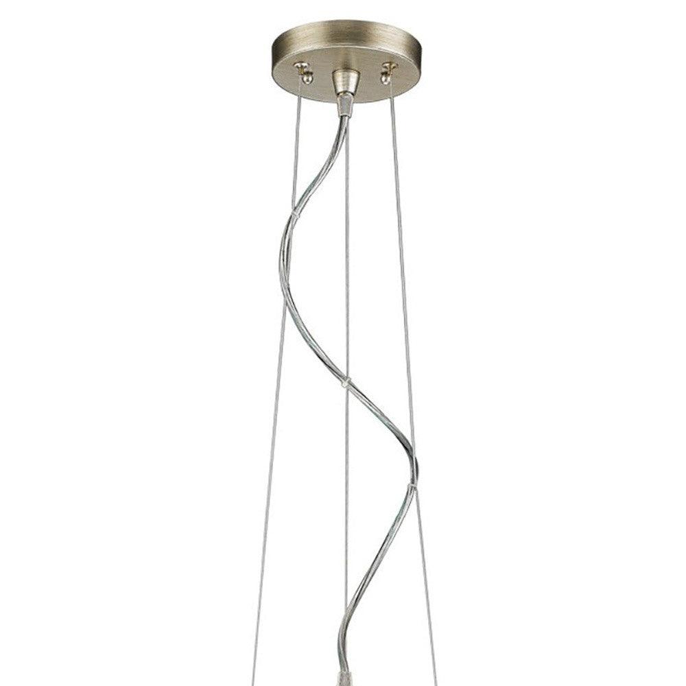 Layla 1-Light Washed Gold Bowl Pendant With Gloss White Interior Shade - AFS