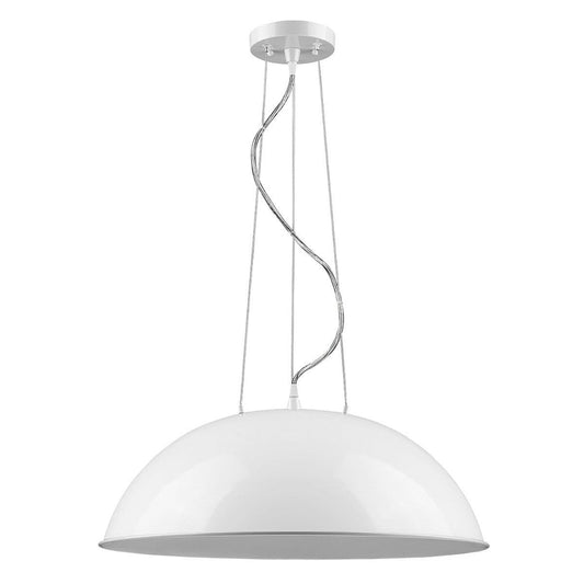 Layla 1-Light White Bowl Pendant - AFS