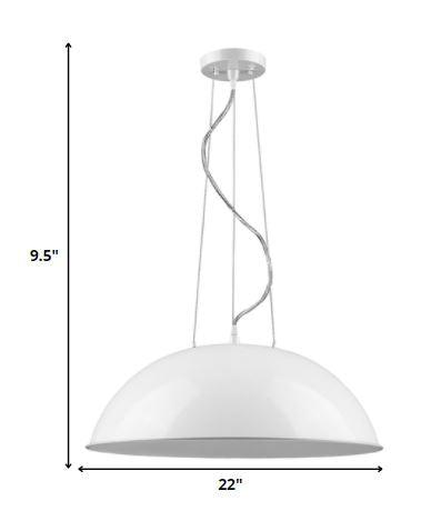 Layla 1-Light White Bowl Pendant - AFS