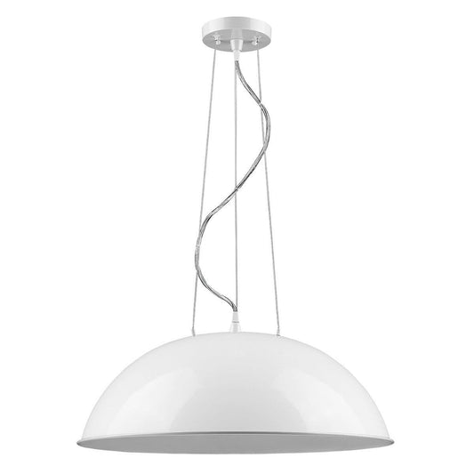 Layla 1-Light White Bowl Pendant - AFS