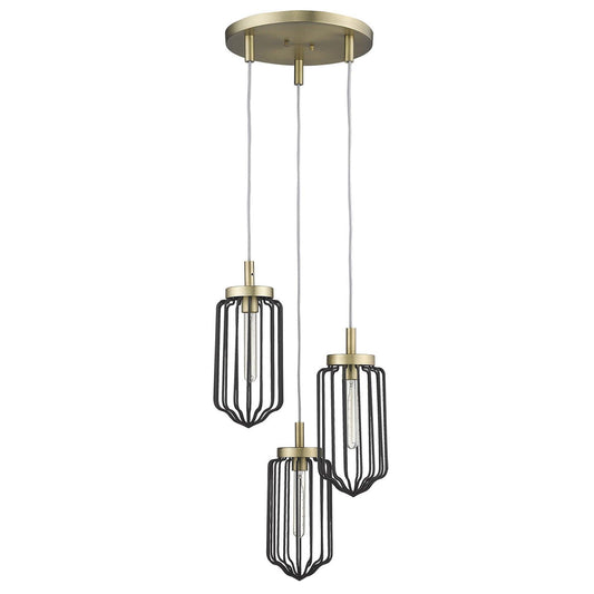 Reece 3-Light Aged Brass Chandelier - AFS