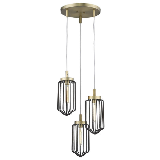 Reece 3-Light Aged Brass Chandelier - AFS