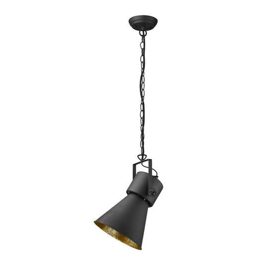 Crew 1-Light Matte Black Pendant - AFS