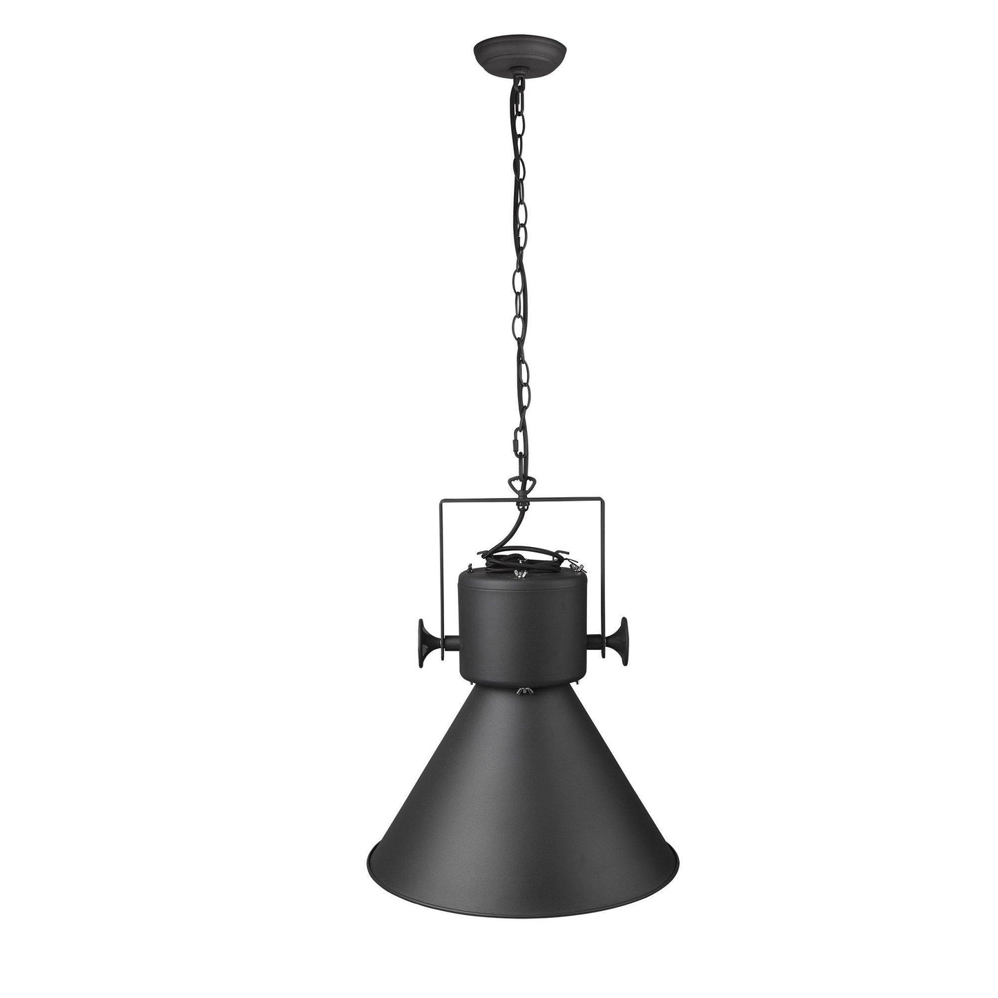 Crew 1-Light Matte Black Pendant - AFS