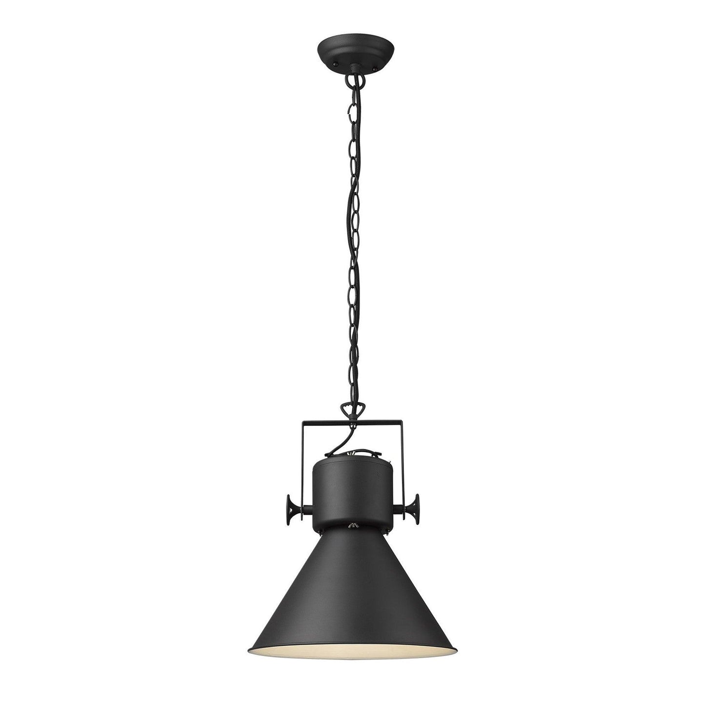 Crew 1-Light Matte Black Pendant - AFS