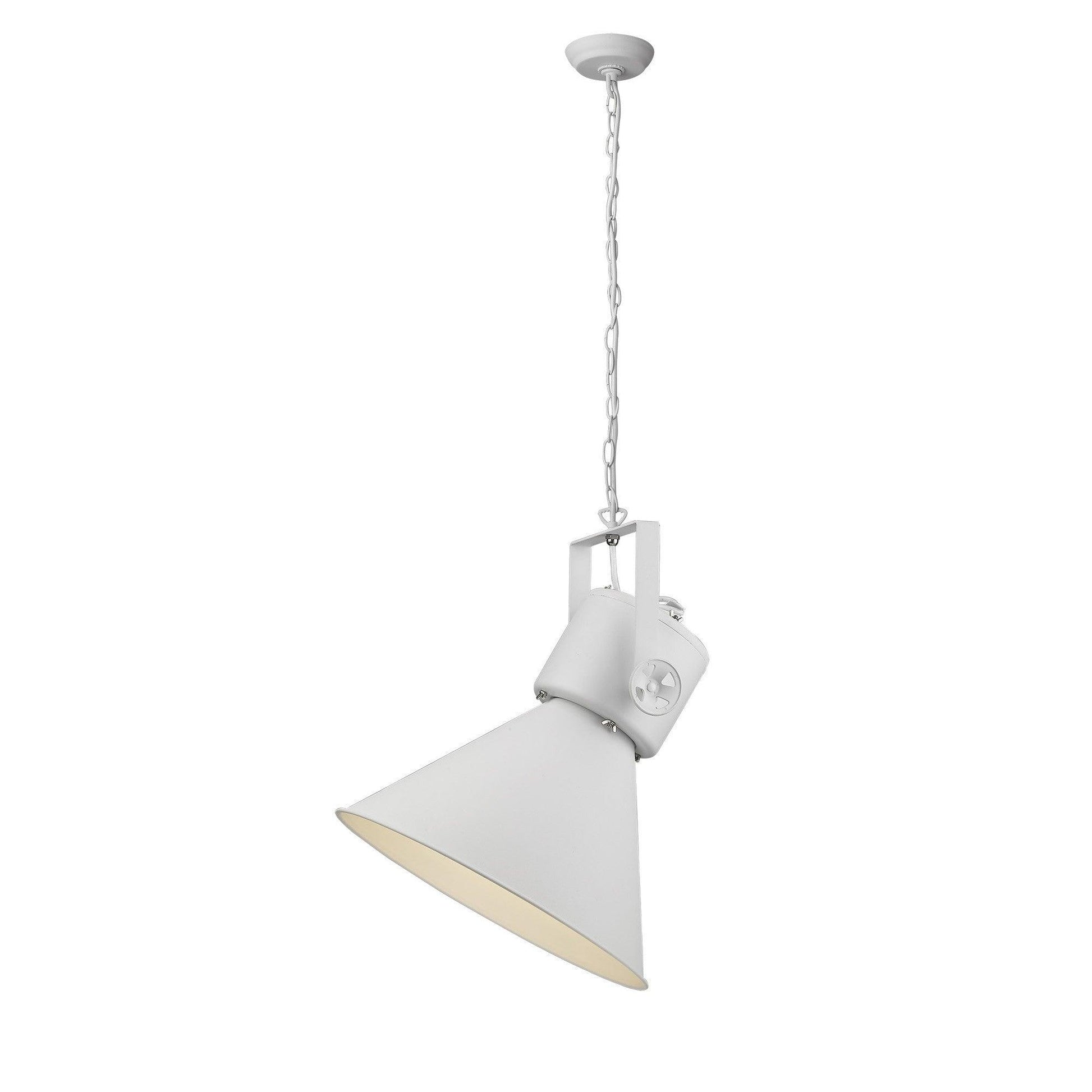 Crew 1-Light White Pendant - AFS