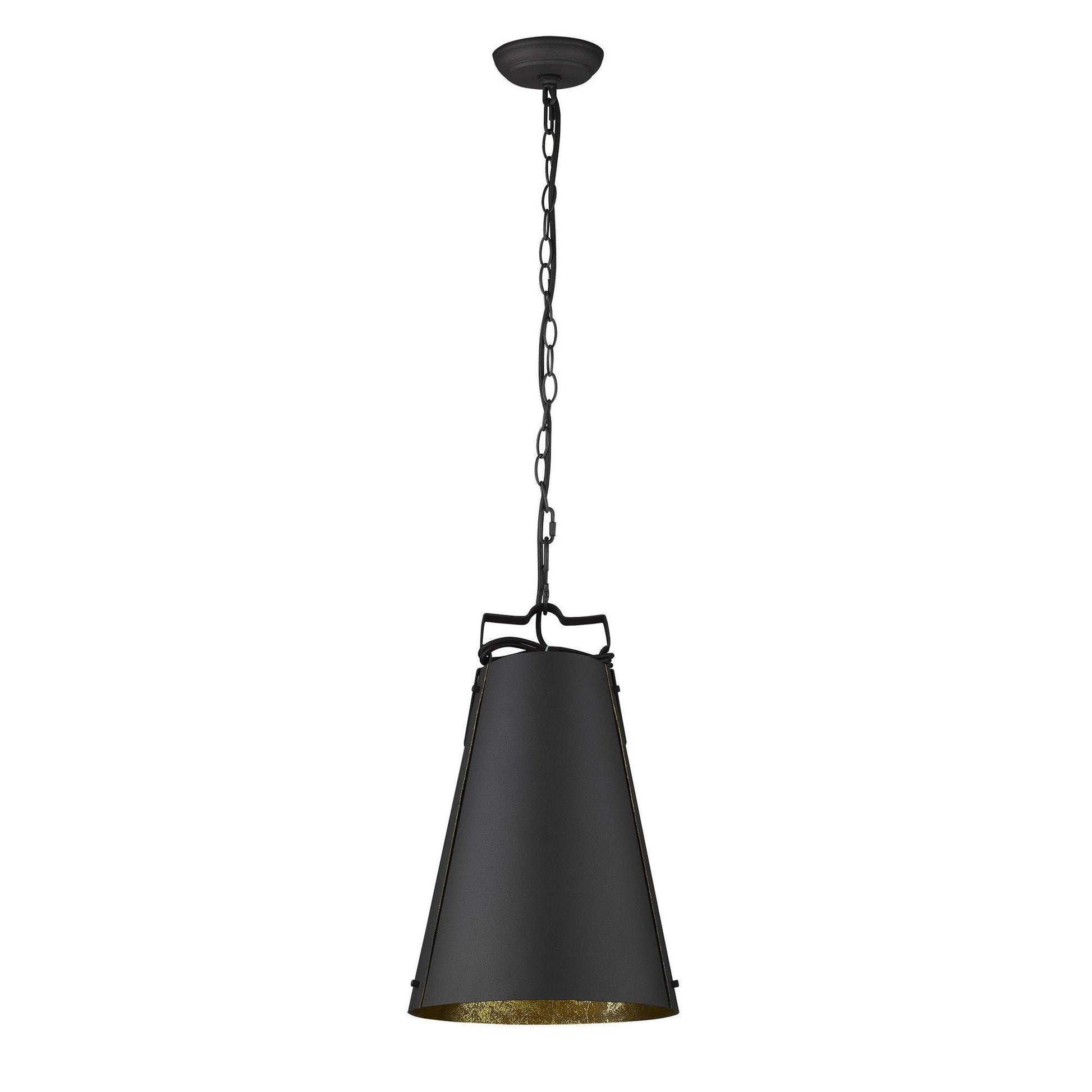 Faza 1-Light Matte Black Pendant - AFS