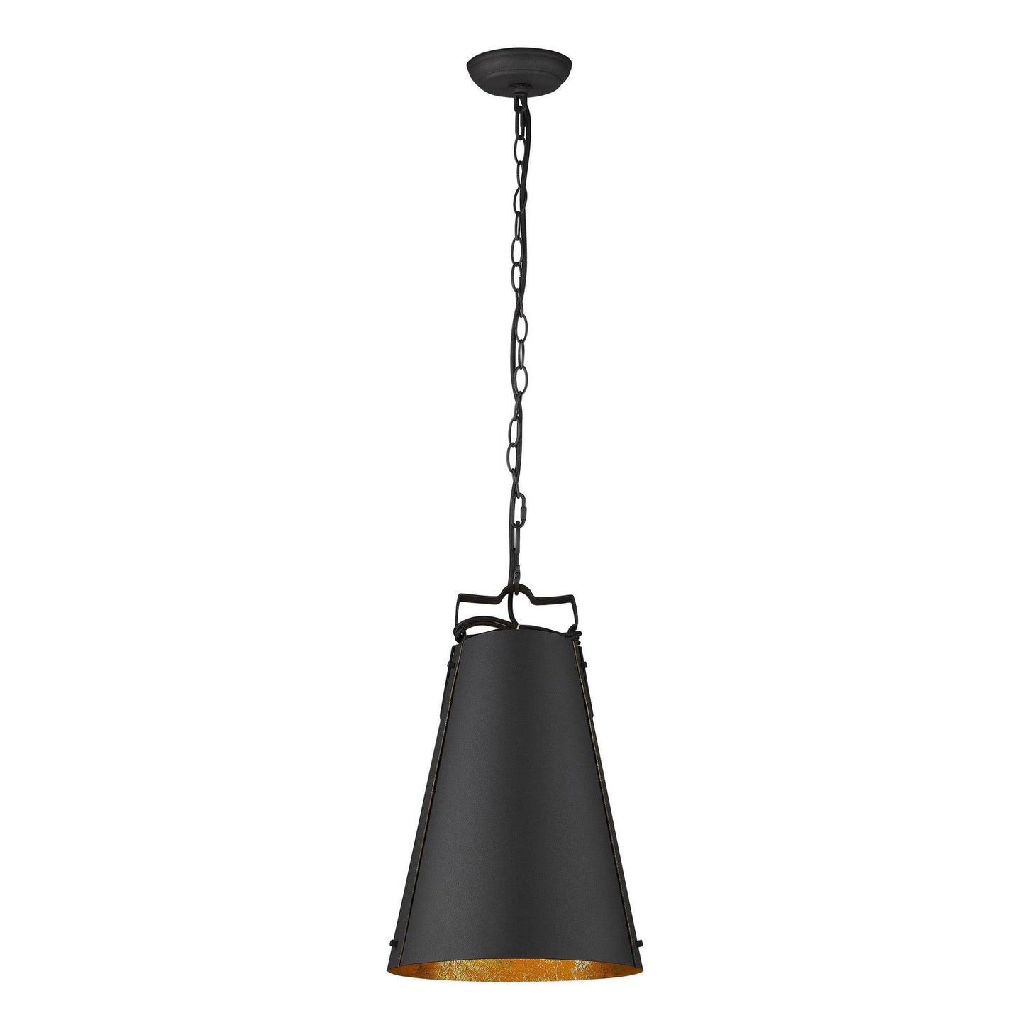 Faza 1-Light Matte Black Pendant - AFS