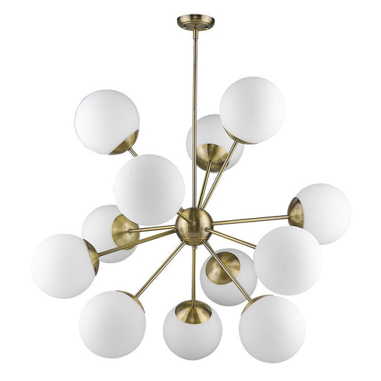 Solea 12-Light Antique Brass Chandelier - AFS