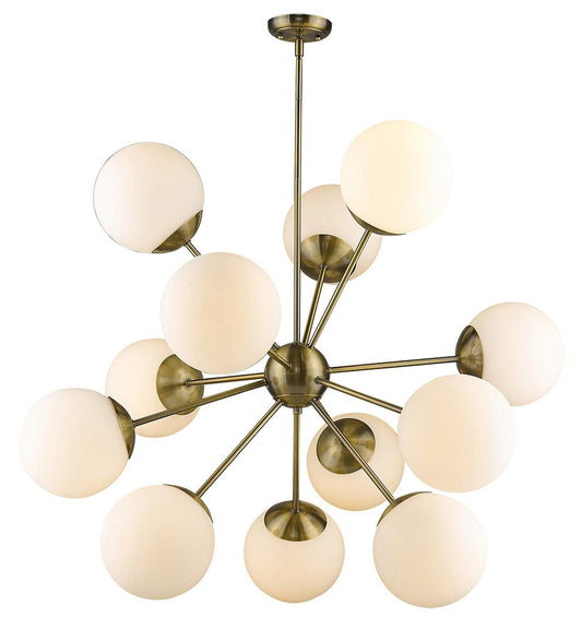 Solea 12-Light Antique Brass Chandelier - AFS