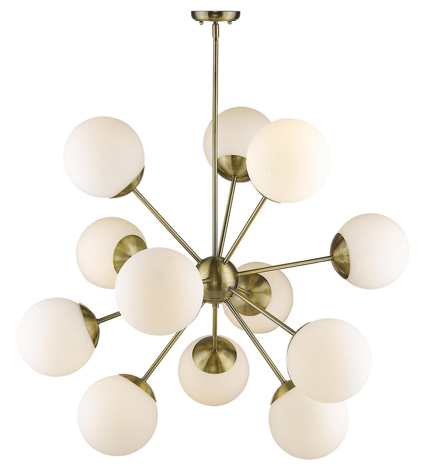 Solea 12-Light Antique Brass Chandelier - AFS