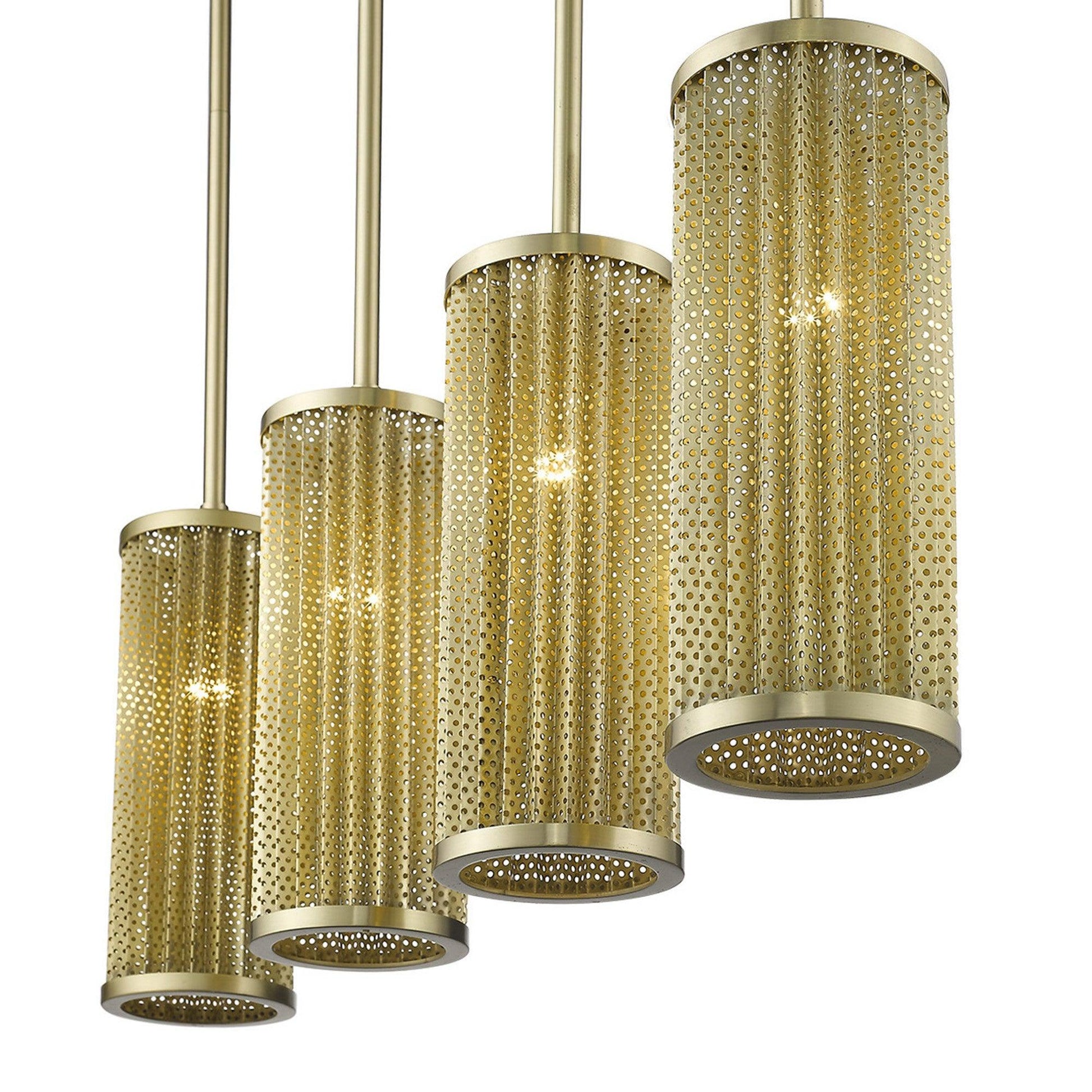 Basetti 4-Light Gold Pendant - AFS