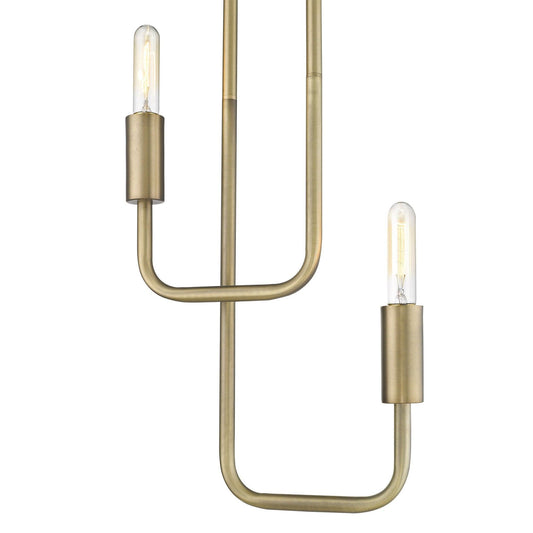 Perret 2-Light Aged Brass Pendant - AFS