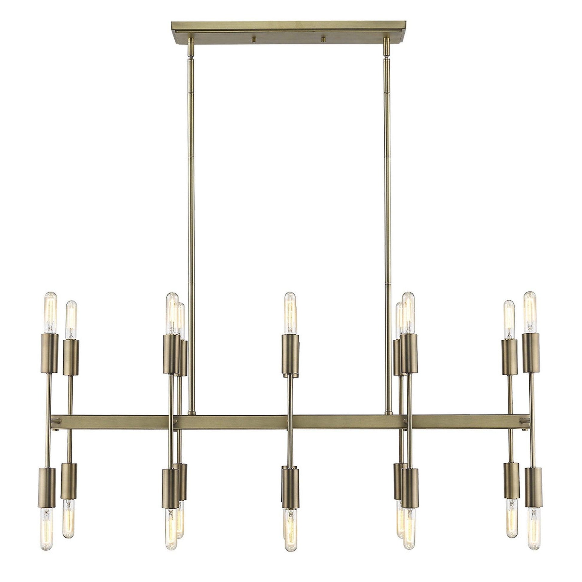 Perret 20-Light Aged Brass Island Pendant - AFS