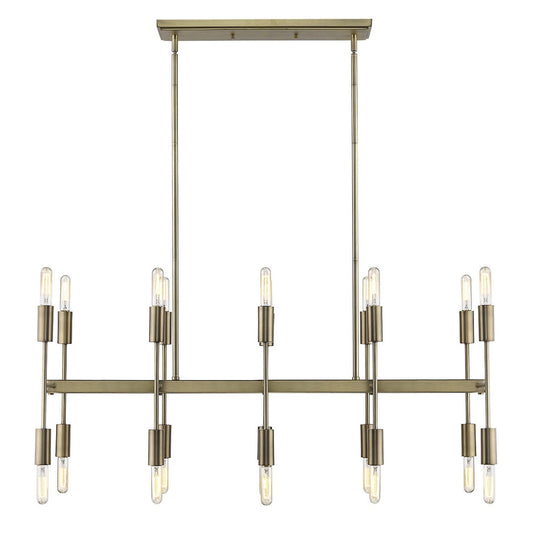 Perret 20-Light Aged Brass Island Pendant - AFS