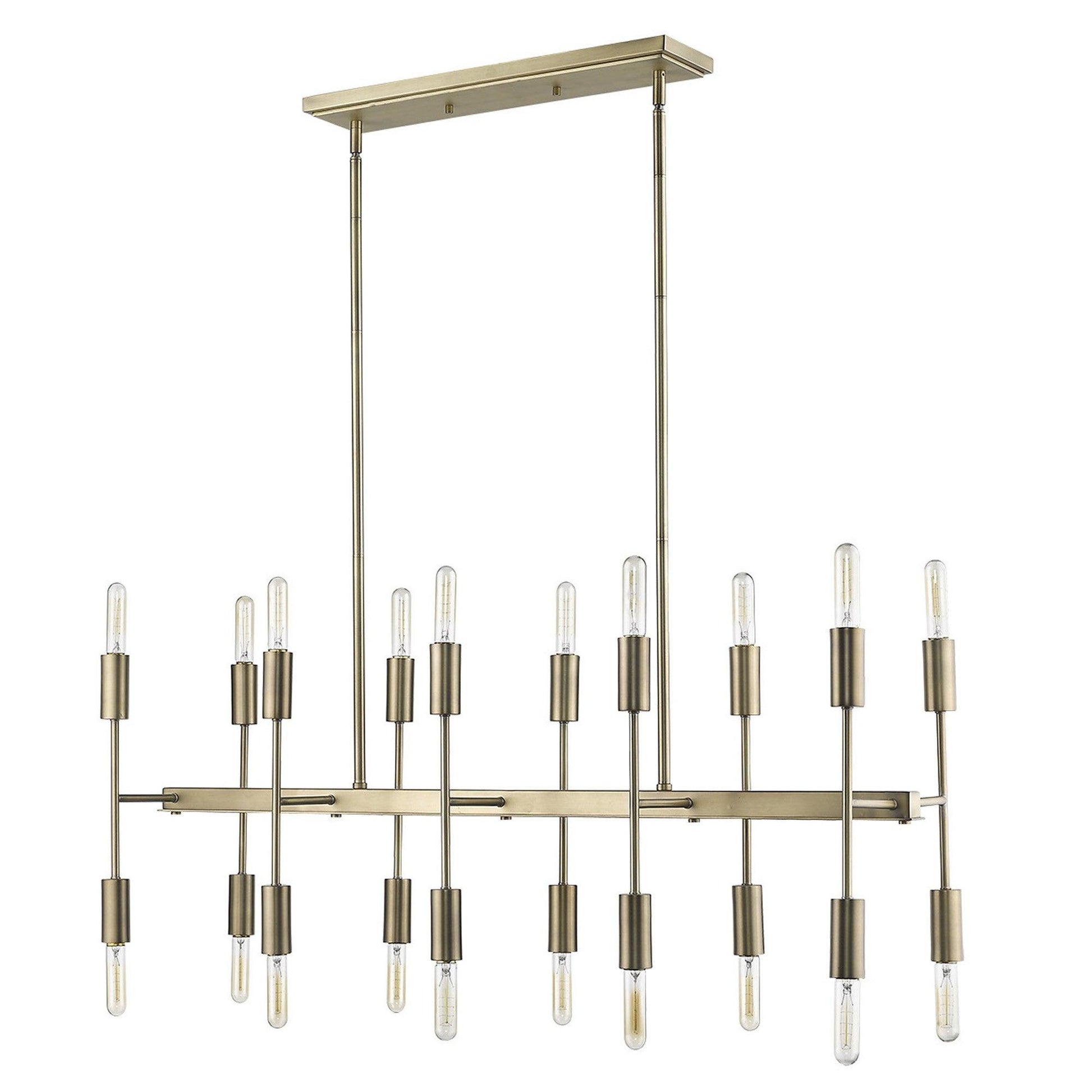 Perret 20-Light Aged Brass Island Pendant - AFS