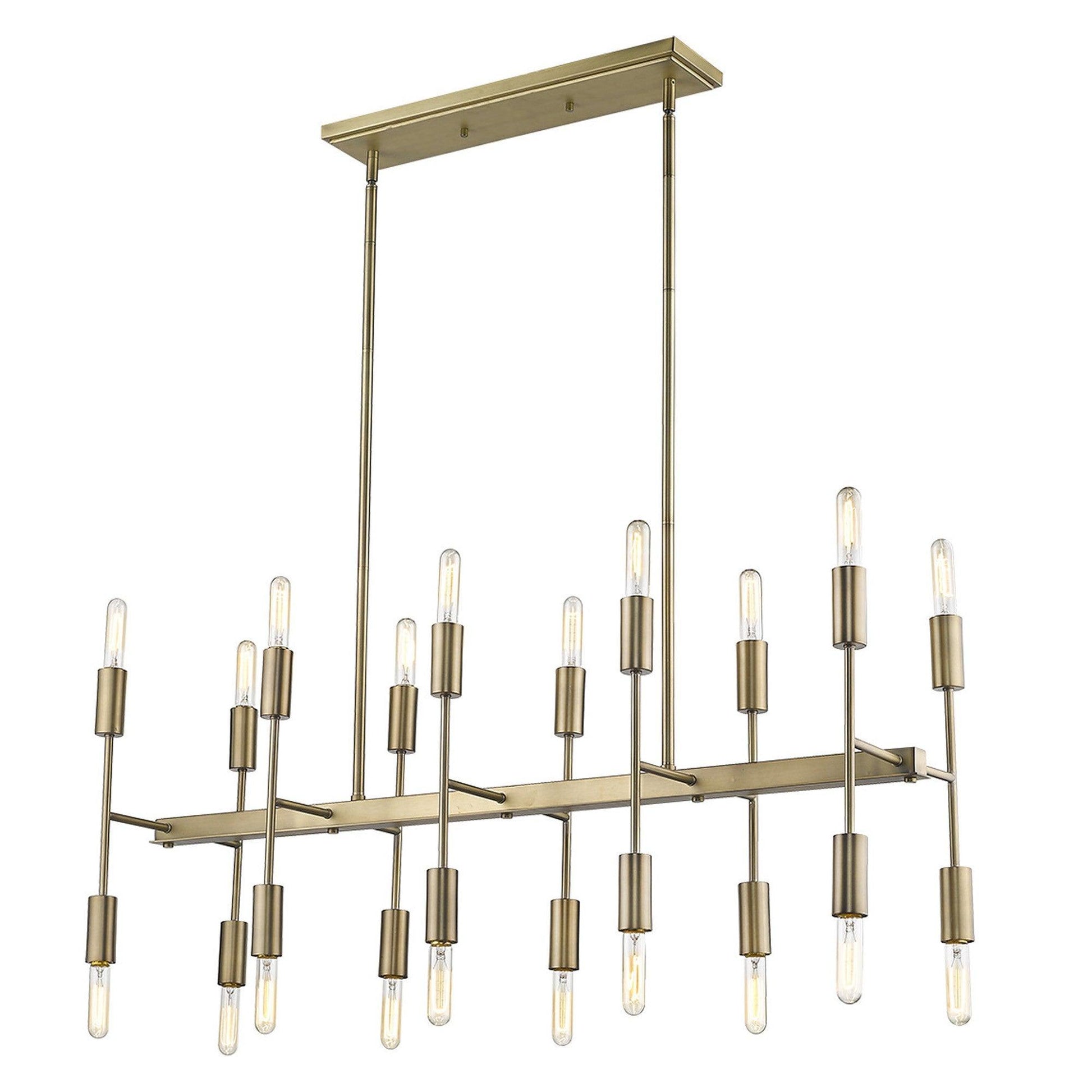 Perret 20-Light Aged Brass Island Pendant - AFS