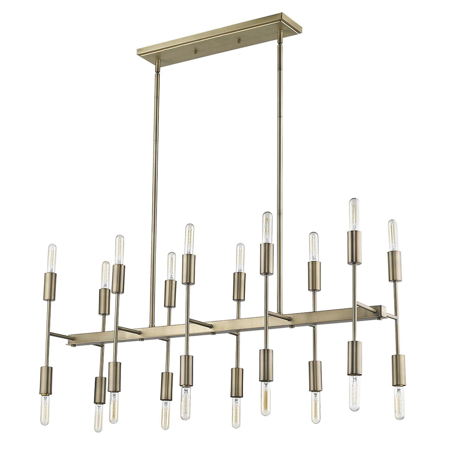 Perret 20-Light Aged Brass Island Pendant - AFS