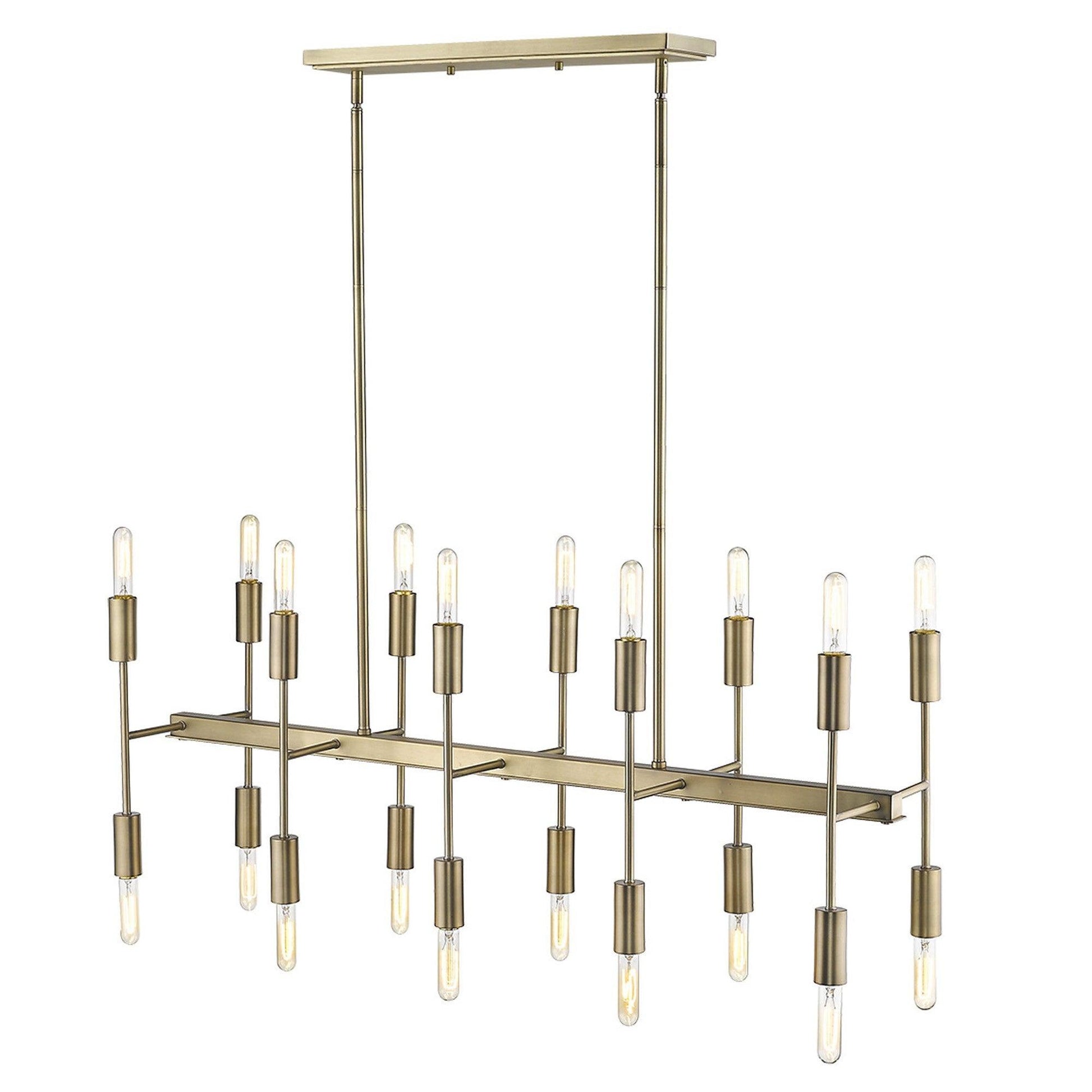 Perret 20-Light Aged Brass Island Pendant - AFS