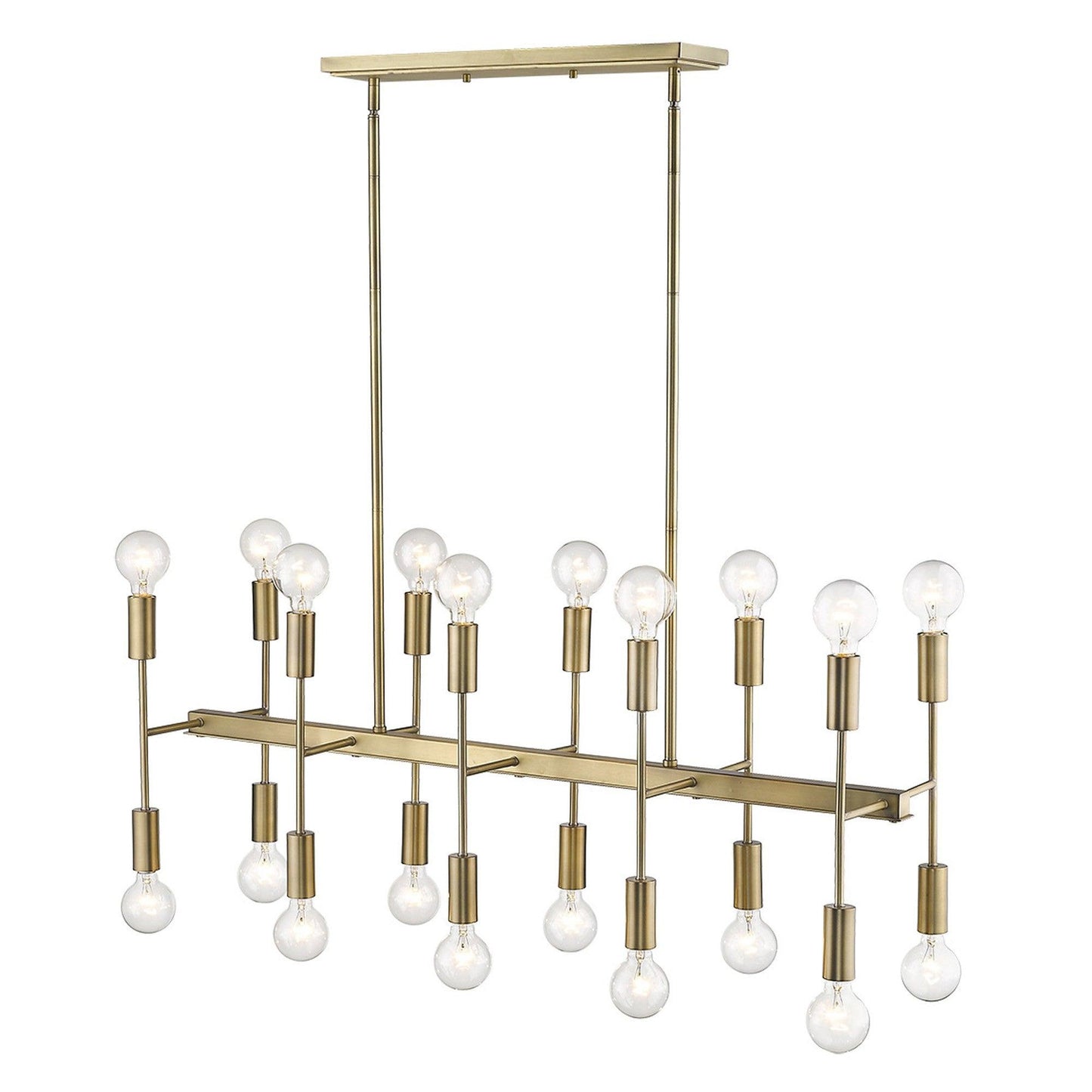 Perret 20-Light Aged Brass Island Pendant - AFS