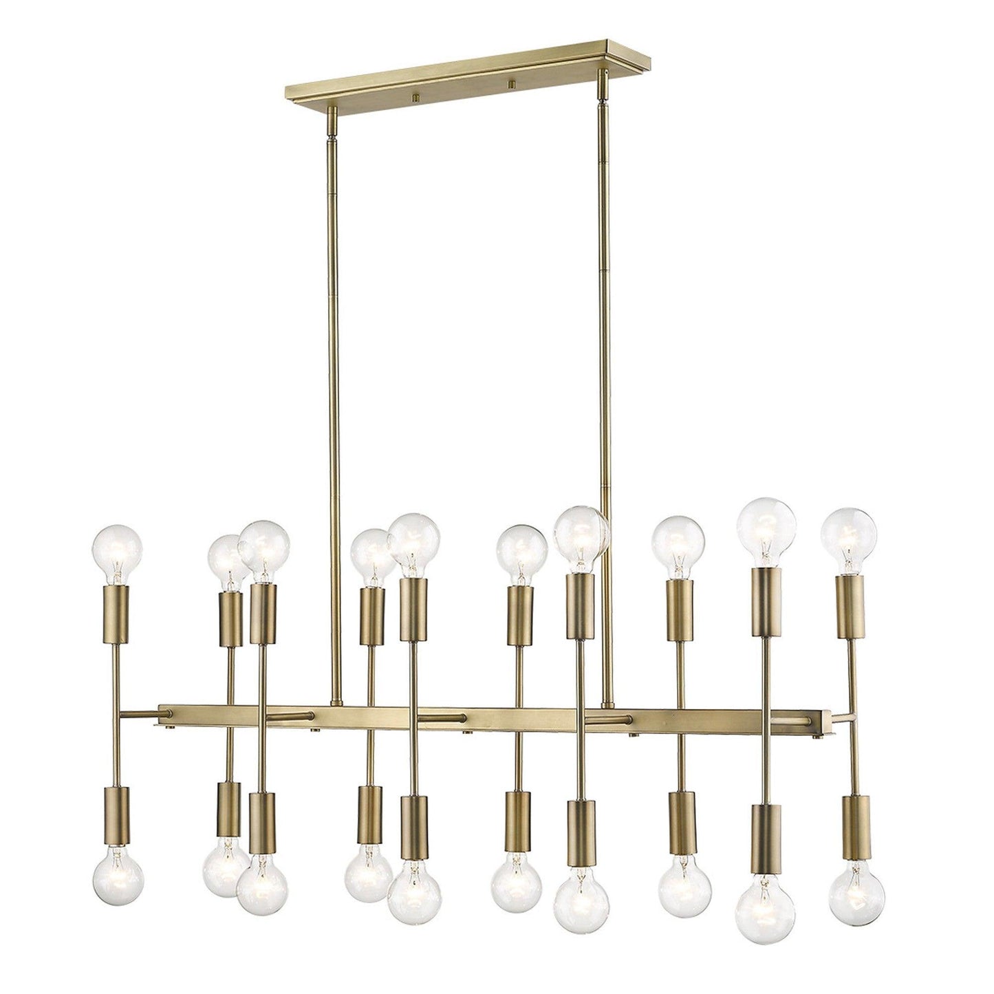 Perret 20-Light Aged Brass Island Pendant - AFS