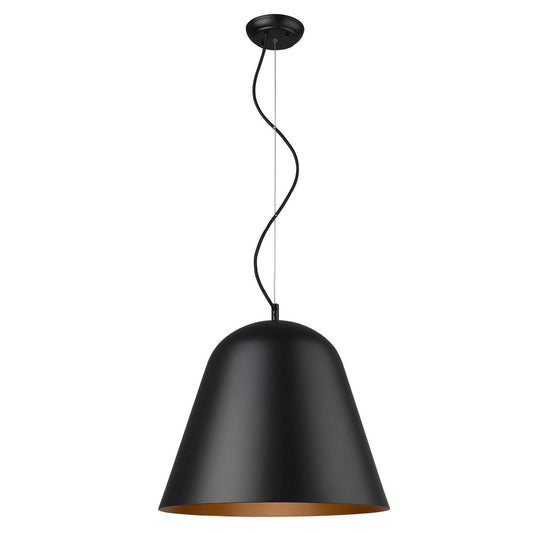 Knell 1-Light Matte Black Pendant - AFS