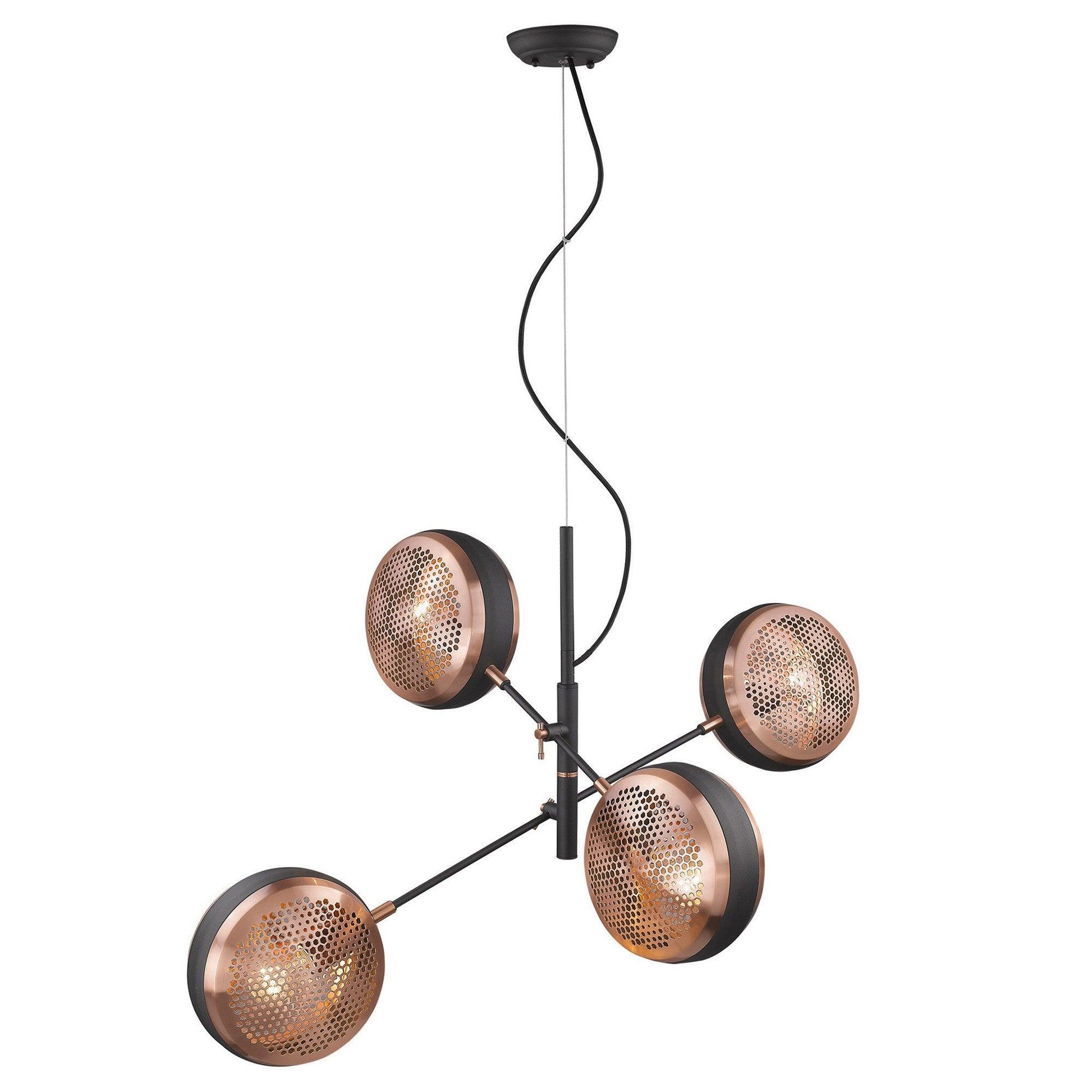 Tholos 4-Light Matte Black Pendant - AFS