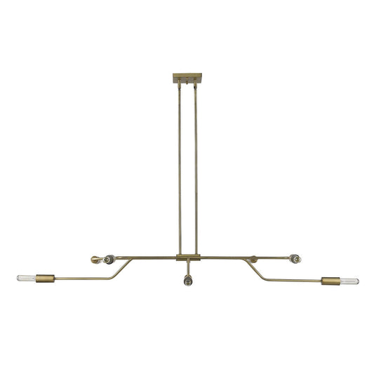 Perret 8-Light Aged Brass Convertible Pendant - AFS