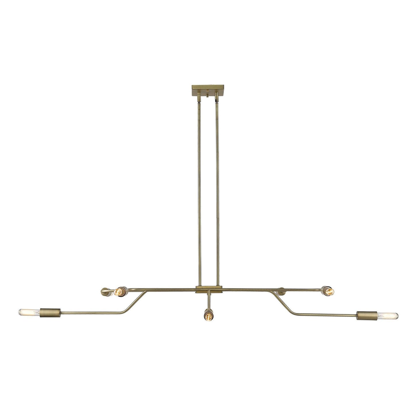 Perret 8-Light Aged Brass Convertible Pendant - AFS