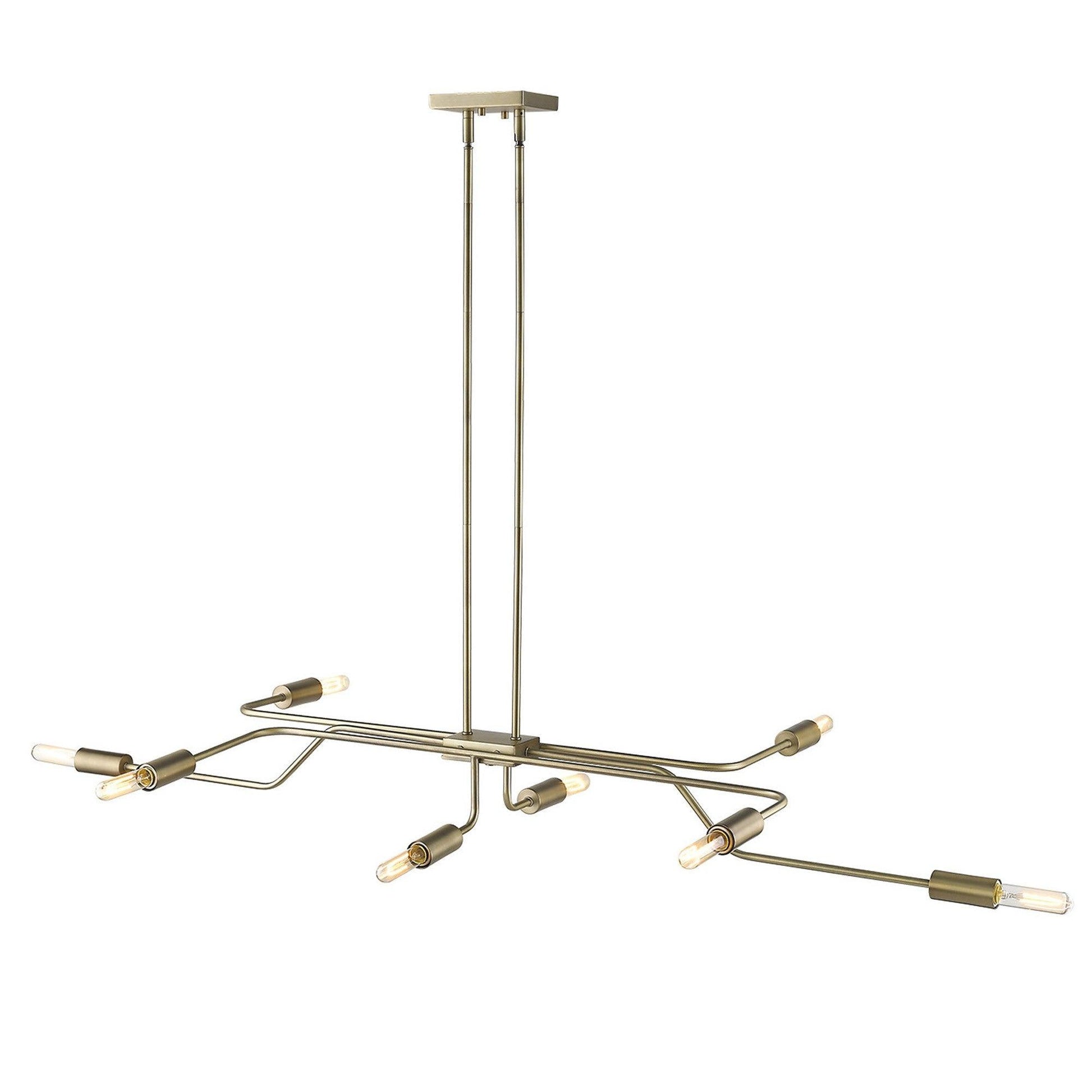 Perret 8-Light Aged Brass Convertible Pendant - AFS