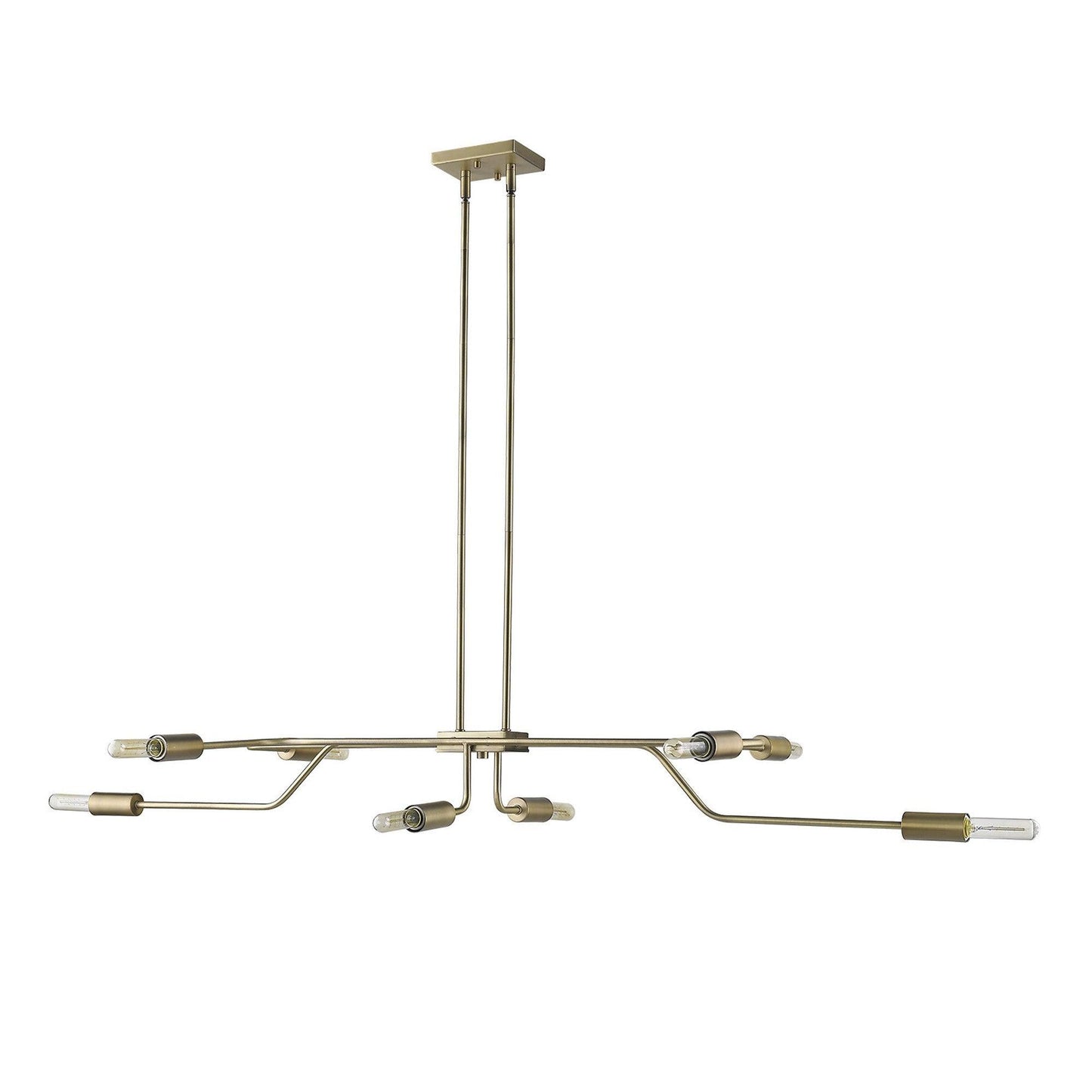 Perret 8-Light Aged Brass Convertible Pendant - AFS