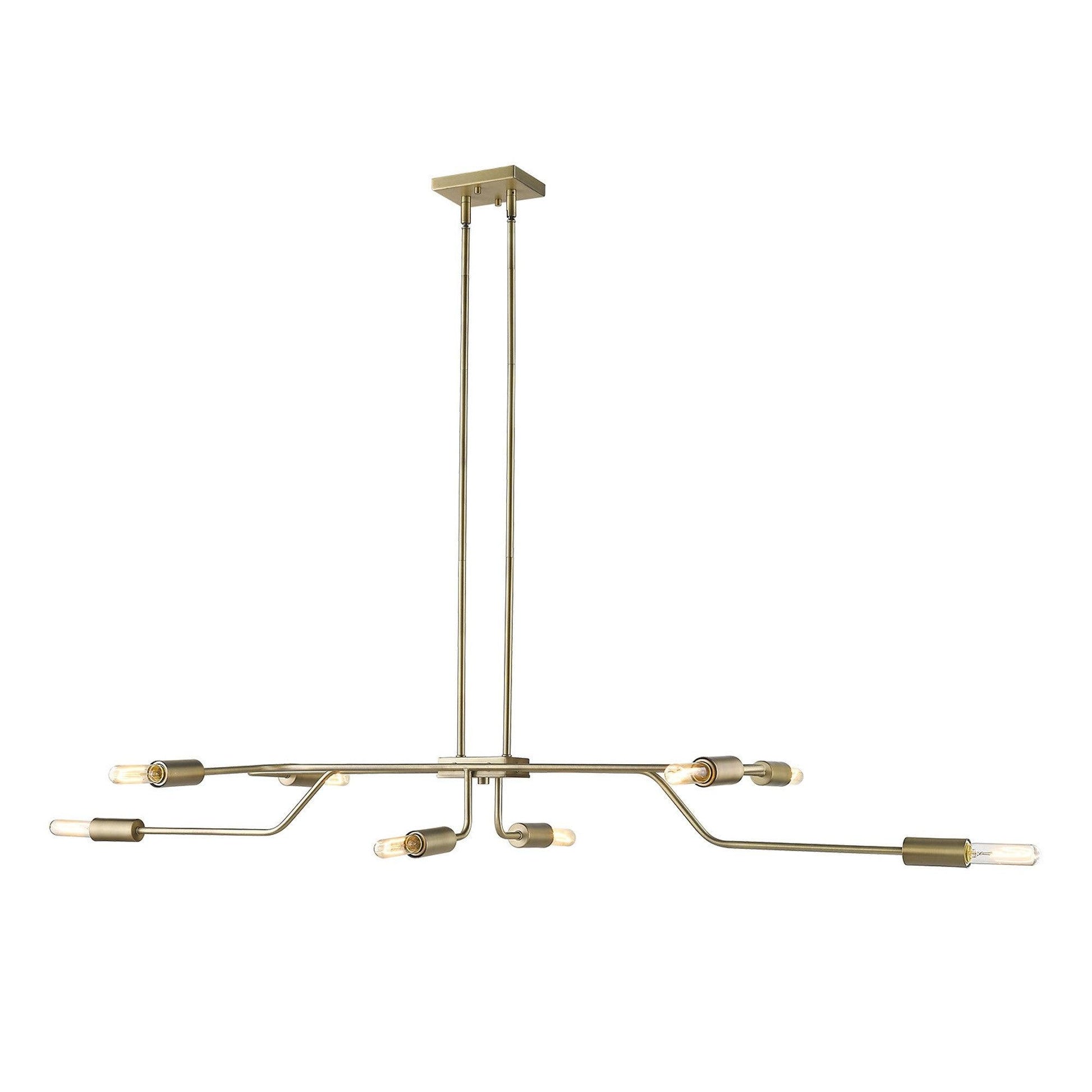 Perret 8-Light Aged Brass Convertible Pendant - AFS