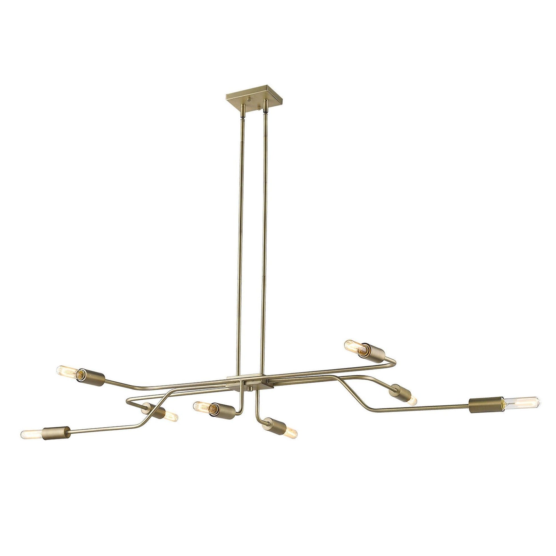 Perret 8-Light Aged Brass Convertible Pendant - AFS