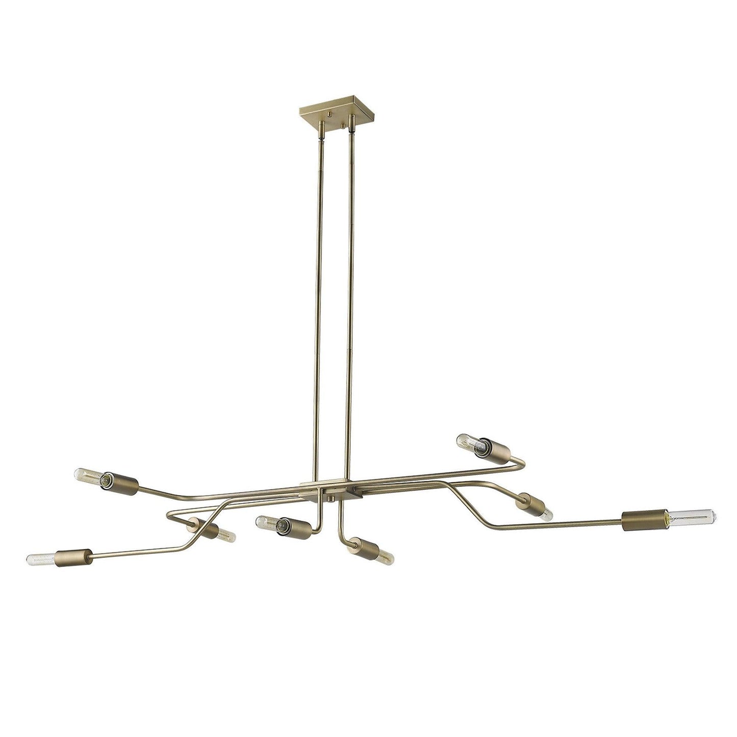 Perret 8-Light Aged Brass Convertible Pendant - AFS