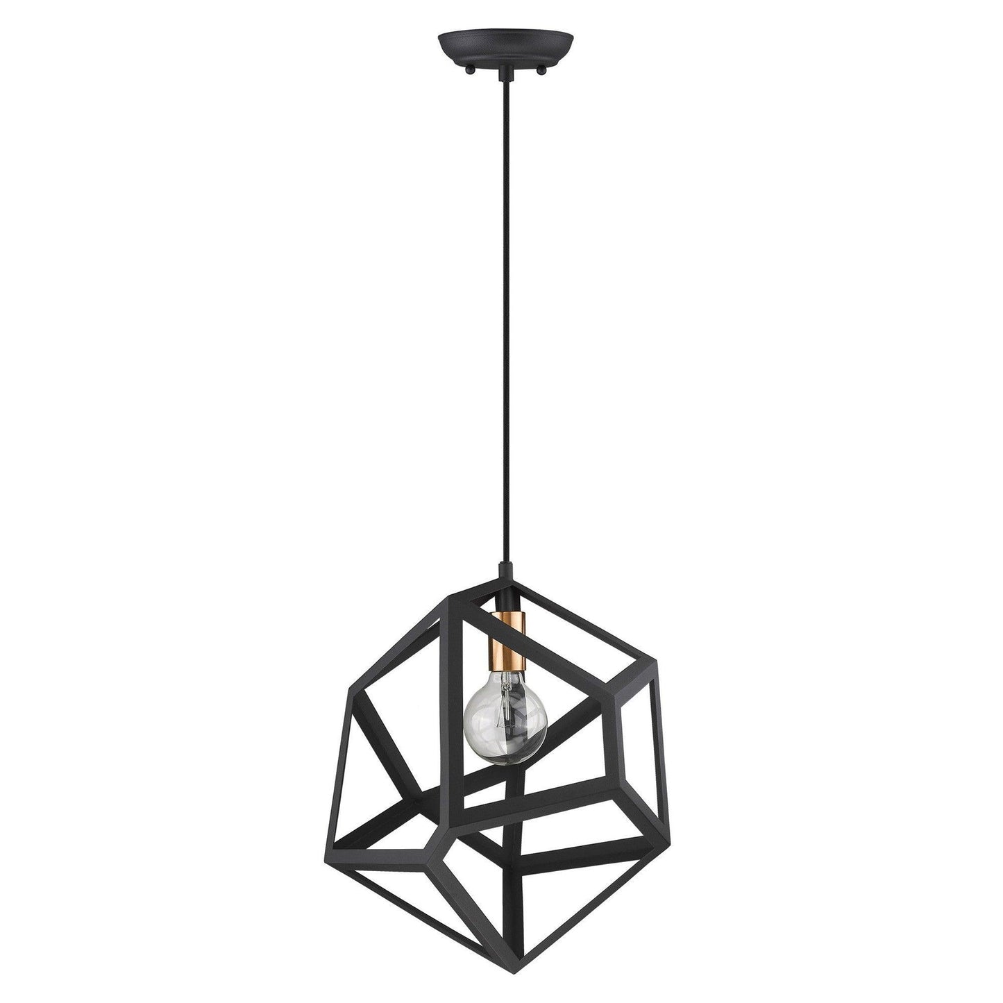 Hedron 1-Light Matte Black Pendant - AFS