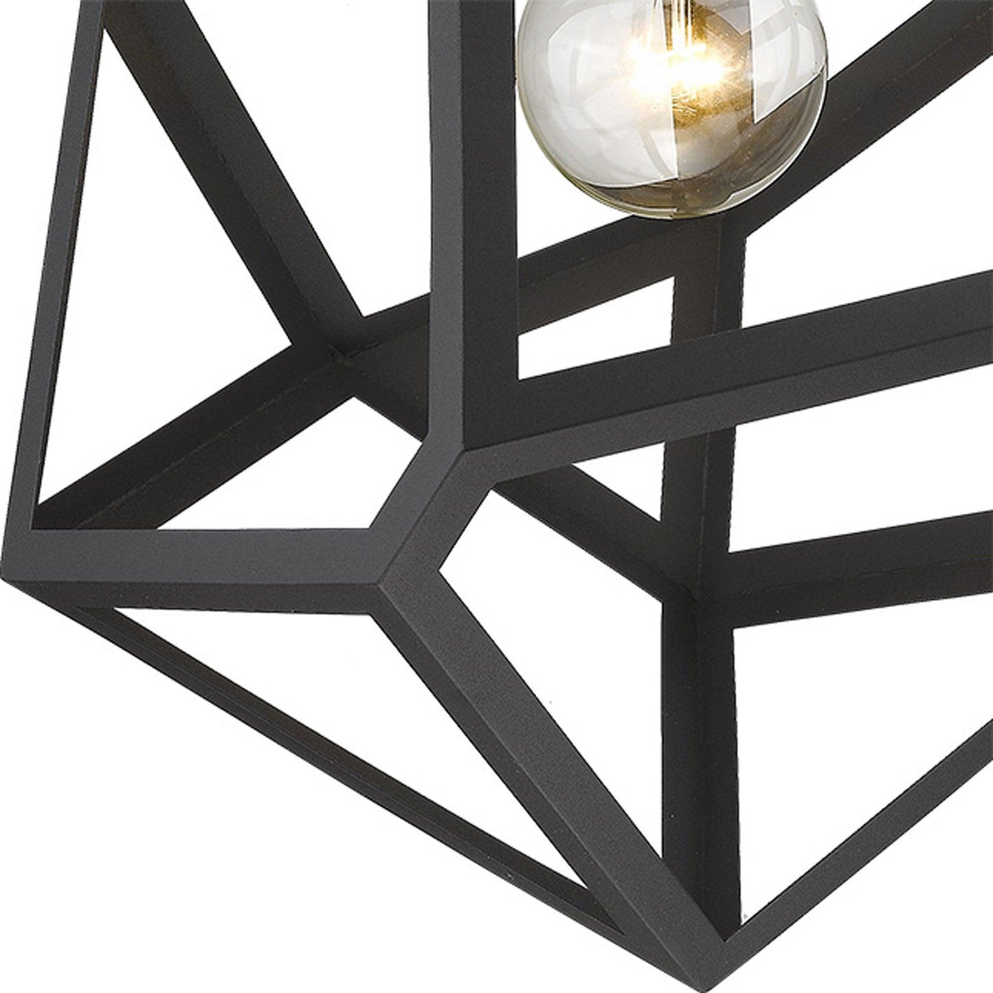 Hedron 1-Light Matte Black Pendant - AFS