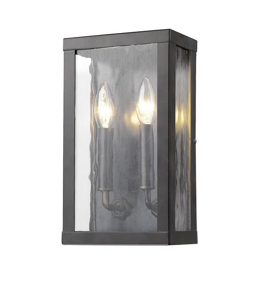 Charleston 2-Light Oil-Rubbed Bronze Shadowbox Wall Light (Small) - AFS