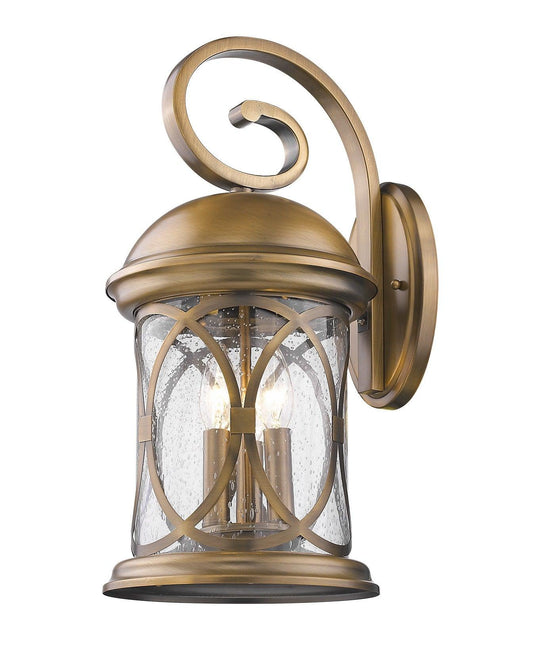 Lincoln 3-Light Antique Brass Wall Light - AFS