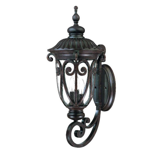 Naples 3-Light Marbelized Mahogany Wall Light - AFS