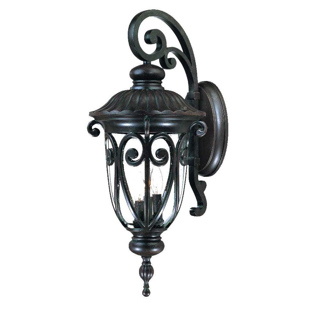 Naples 3-Light Marbelized Mahogany Wall Light - AFS