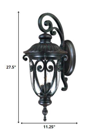 Naples 3-Light Marbelized Mahogany Wall Light - AFS