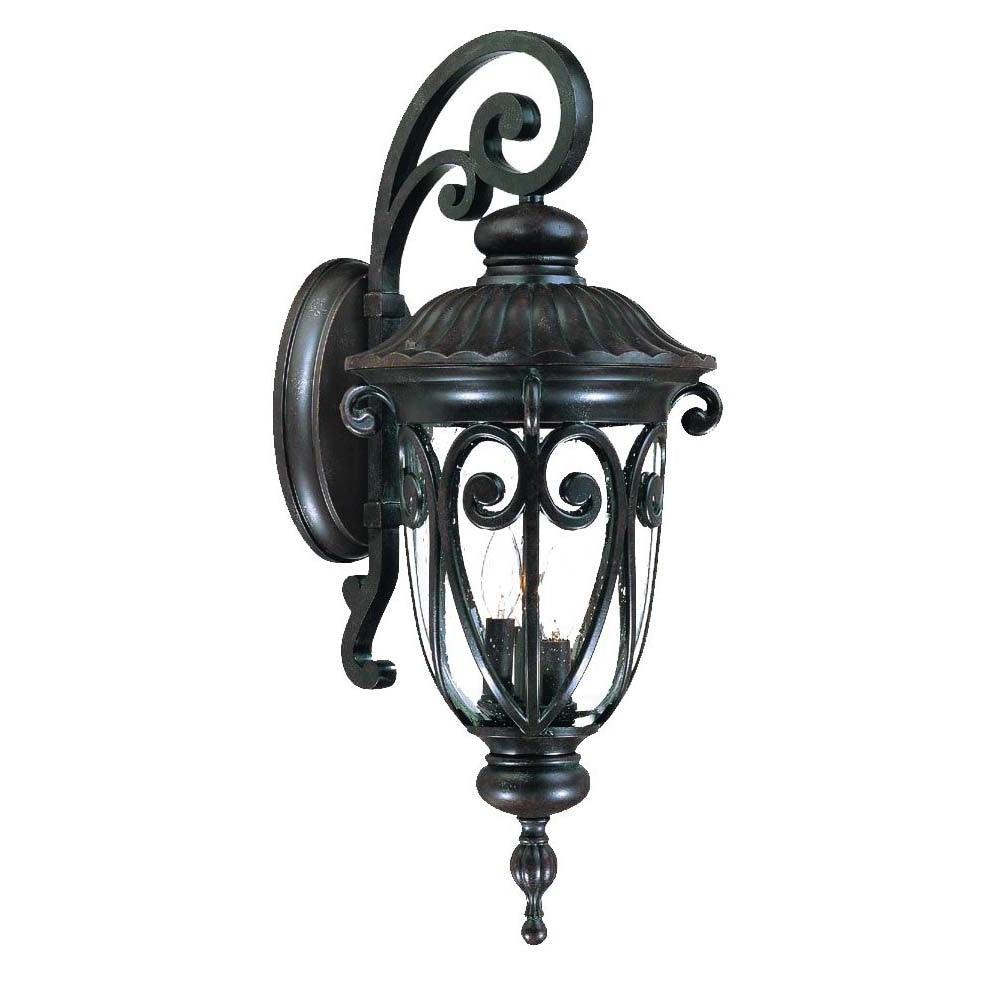 Naples 3-Light Marbelized Mahogany Wall Light - AFS