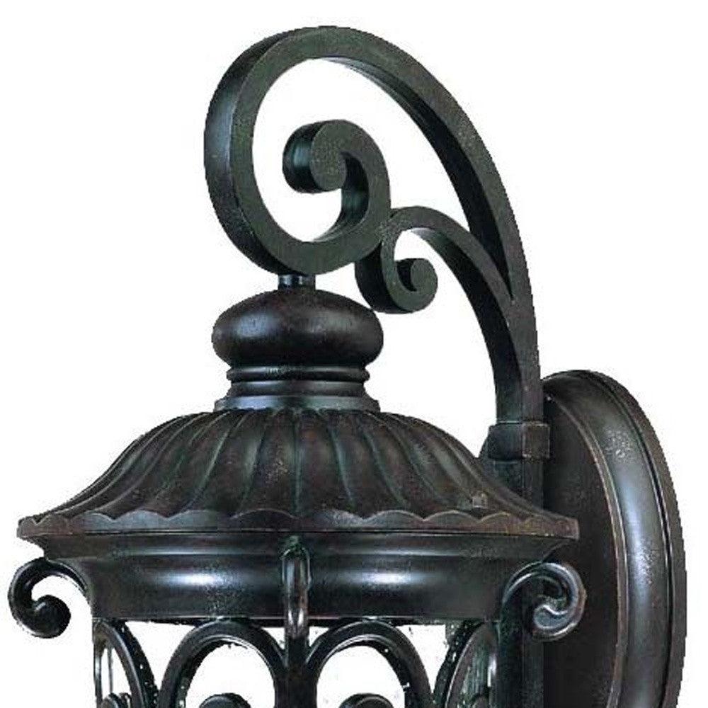 Naples 3-Light Marbelized Mahogany Wall Light - AFS