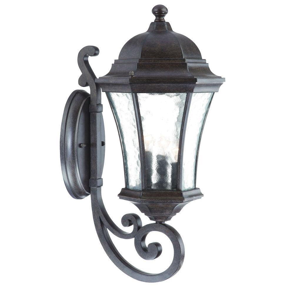 XL Antique Black Tapered Lantern Wall Light - AFS