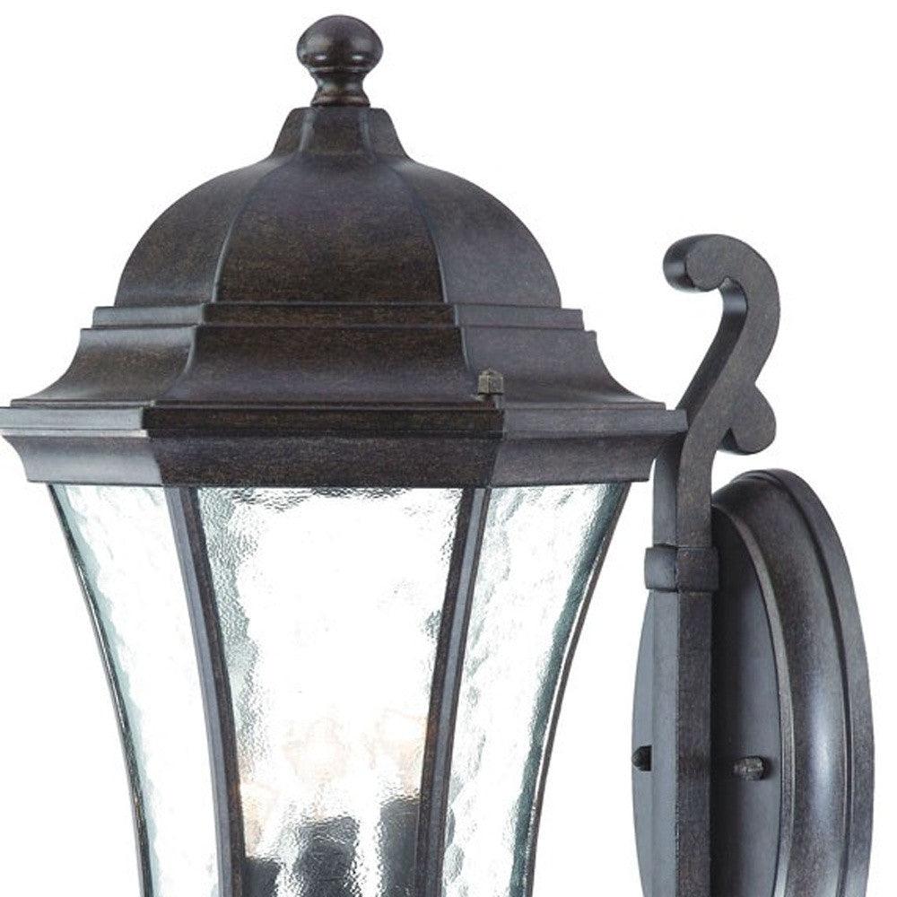 XL Antique Black Tapered Lantern Wall Light - AFS