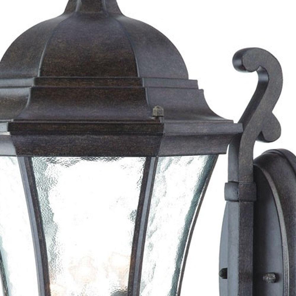 XL Antique Black Tapered Lantern Wall Light - AFS