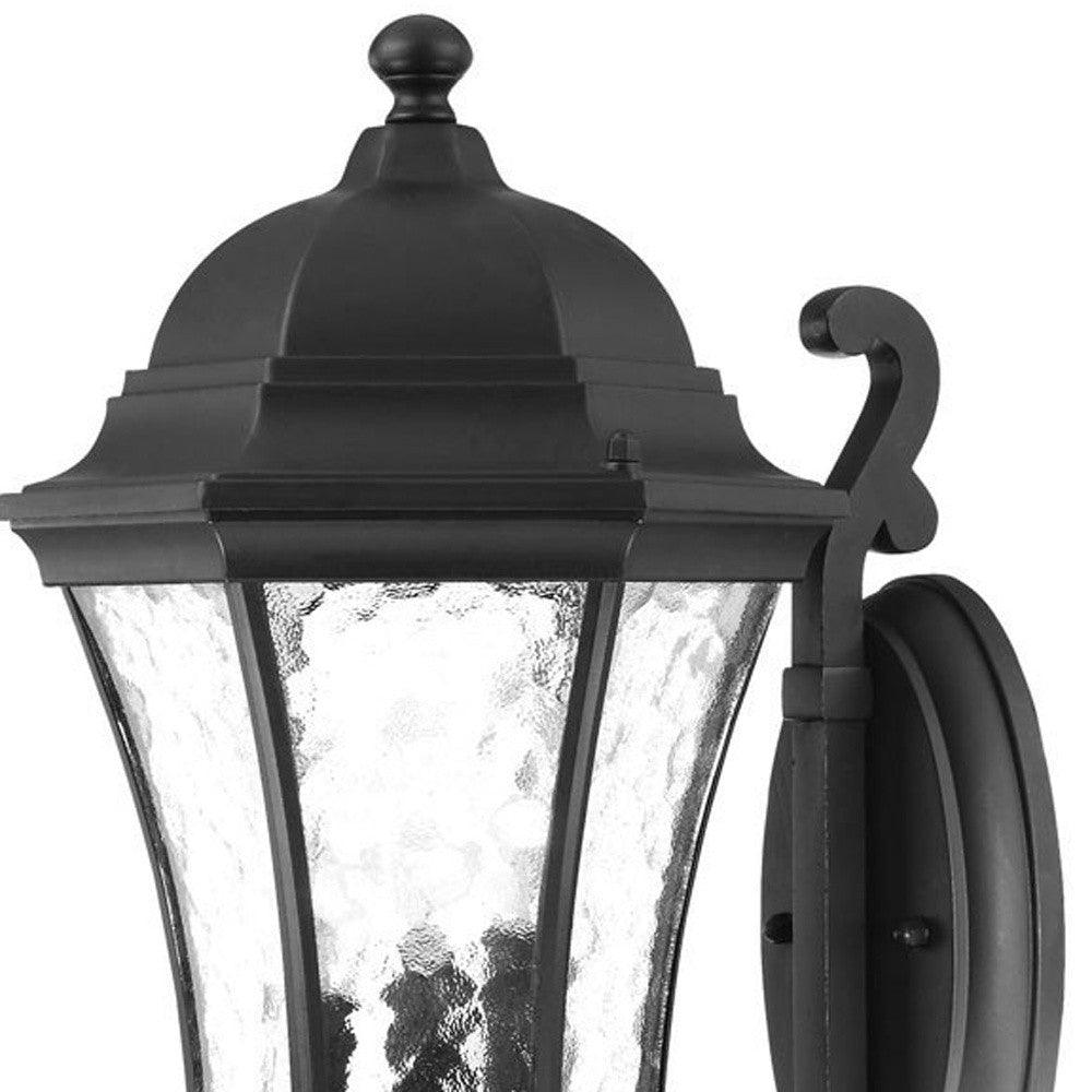 XL Matte Black Tapered Lantern Wall Light - AFS