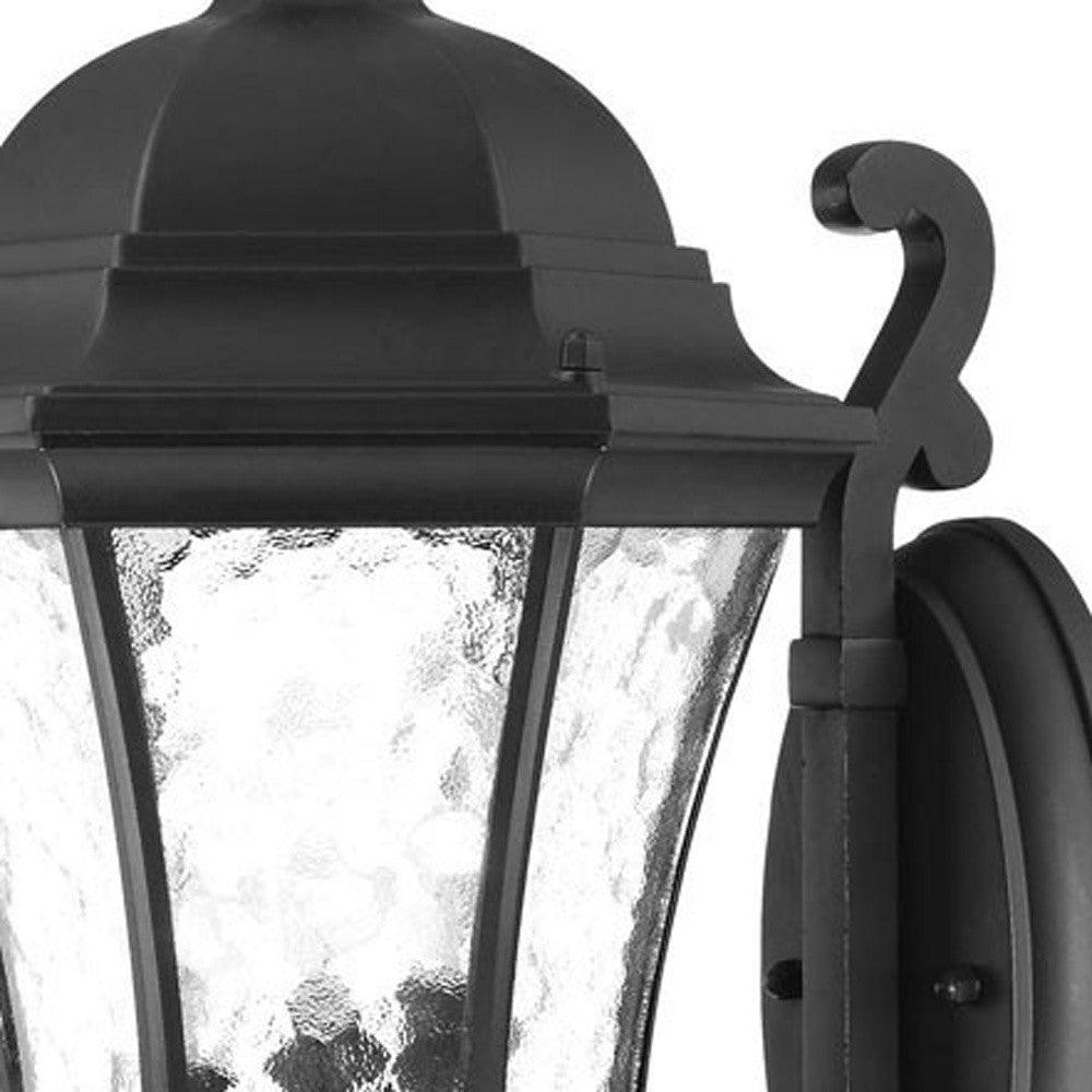 XL Matte Black Tapered Lantern Wall Light - AFS